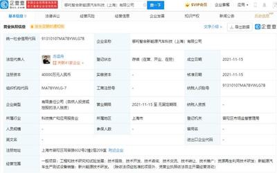 哪吒汽車上海成立新公司，注資4億加碼新興能源技術(shù)研發(fā)